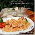 Shrimp prawn udang IQF VANNAMEI PND (Peeled & Deveined) 21-25 price/pack 1kg +/-46pcs